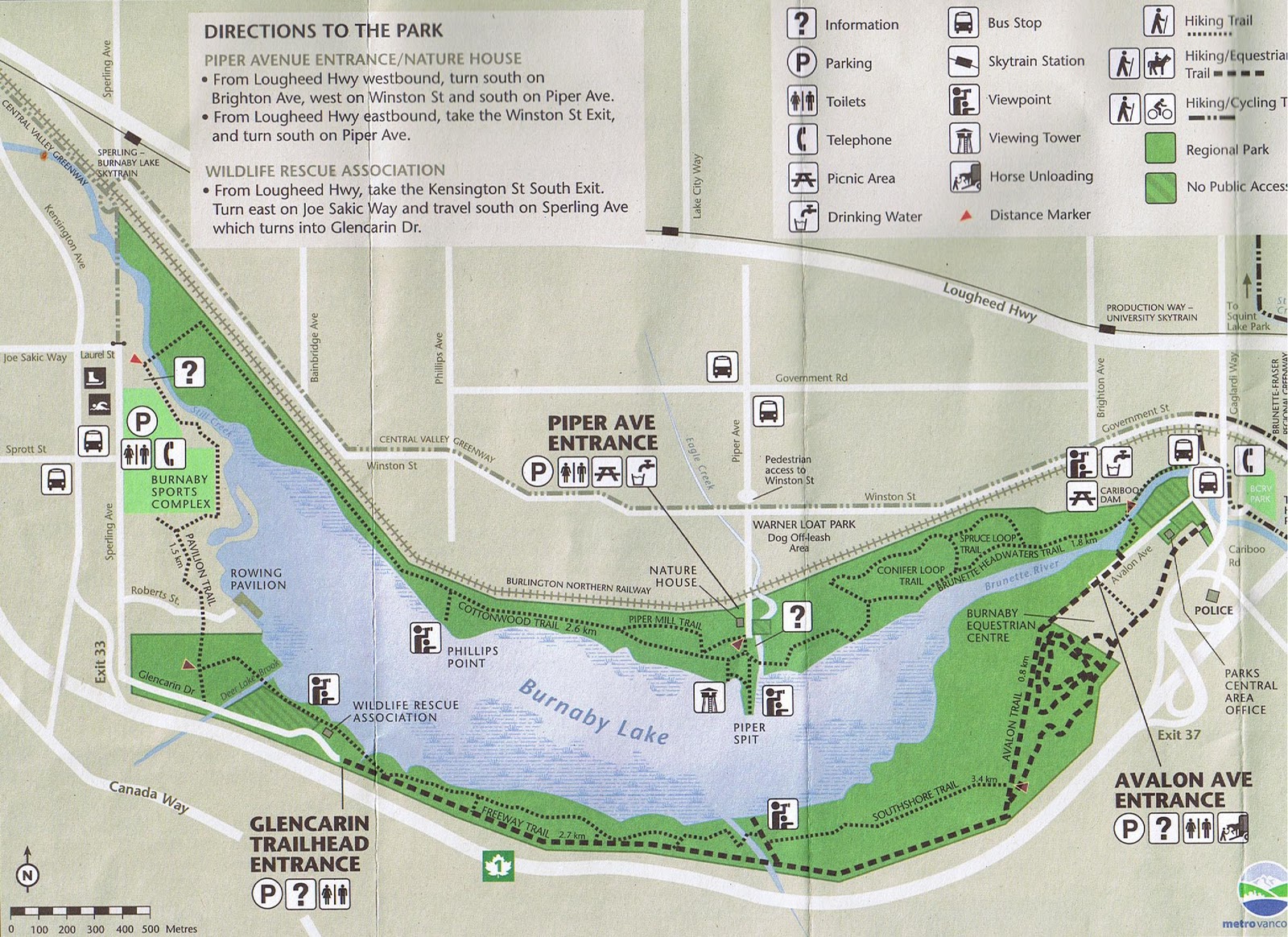 Burnaby Lake Park Map