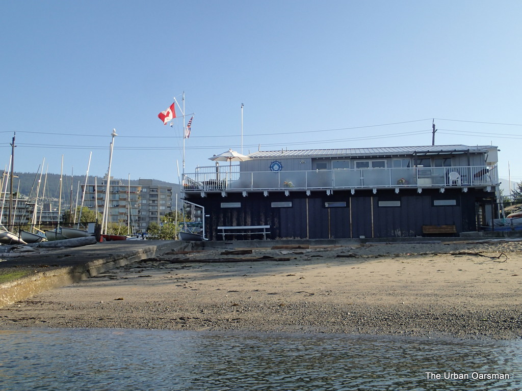 The Urban Oarsman row to the North Arm of the Fraser from Hollyburn Sailing Club.