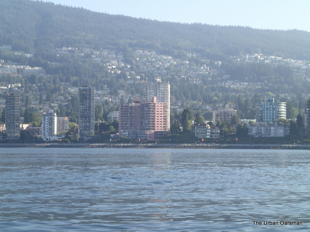 The Urban Oarsman row to the North Arm of the Fraser from Hollyburn Sailing Club.