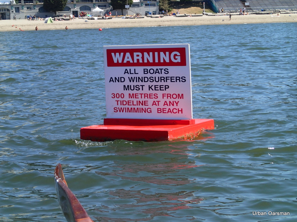 Englilsh Bay Beach warning sign.
