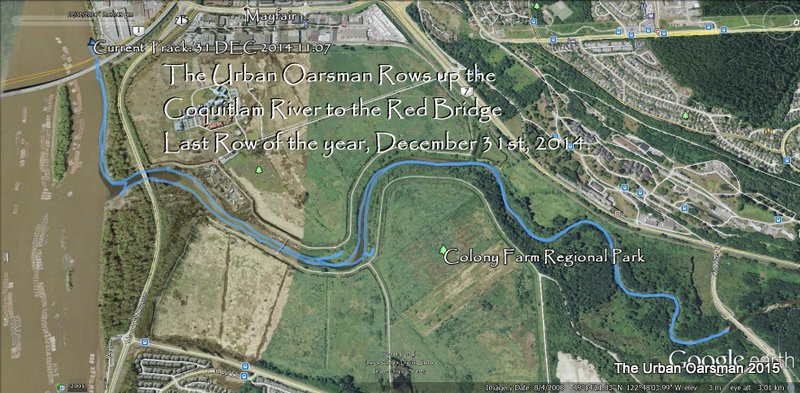 Last Row of 2014 Up the Coquitlam River to the Red Bridge