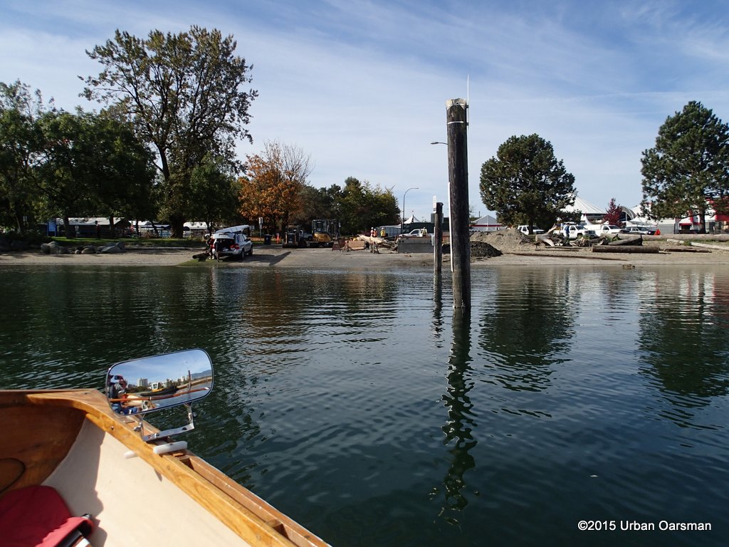 The old dock has been removed and they are building a new one.